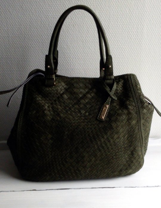 ABRO+ Handbag Leather Winter Macchiato Woven - nedsat 30%